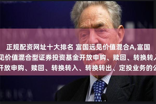 正规配资网址十大排名 富国远见价值混合A,富国远见价值混合C: 富国远见价值混合型证券投资基金开放申购、赎回、转换转入、转换转出、定投业务的公告