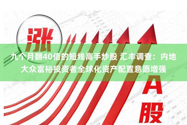 九个月翻40倍的短线高手炒股 汇丰调查：内地大众富裕投资者全球化资产配置意愿增强