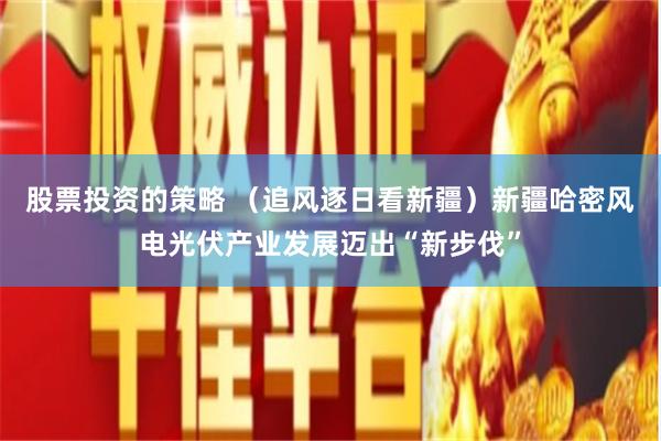 股票投资的策略 （追风逐日看新疆）新疆哈密风电光伏产业发展迈出“新步伐”